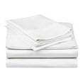 thumbnail image 1 of Superior 4-Piece 300-Thread Count Cotton Solid Deep Pocket Bedding Sheet Set, White, Queen, 1 of 5