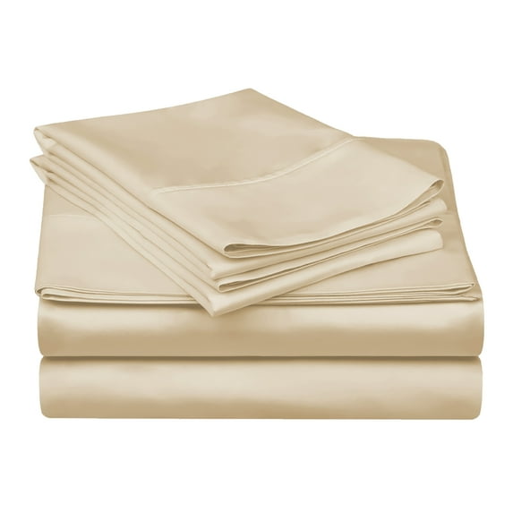 Superior 4-Piece 300 Thread Count Ivory Egyptian Cotton Sheet Set, California King