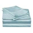 thumbnail image 1 of Superior 4-Piece 300 Thread Count Light Blue Egyptian Cotton Sheet Set, Queen, 1 of 8