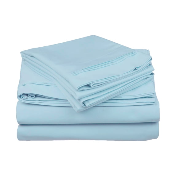 Superior Egyptian Cotton Deep Pocket 650 TC Sheet Set, Full, Light Blue