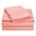 thumbnail image 1 of Superior 4-Piece 85 GSM Pink Embroidered Microfiber Sheet Set, California King, 1 of 5