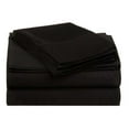 thumbnail image 1 of Superior 4-Piece Classic Black 530 Thread Count Egyptian Cotton Sheet Set, Full, 1 of 6
