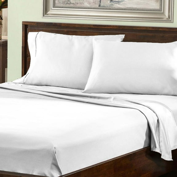 Superior Cotton Blend 800 Thread Count Sheet Set, King, White