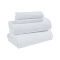 thumbnail image 1 of Superior Solid Flannel Cotton Bed Sheet Set , Soft Fitted Sheets, Full, White, 1 of 9