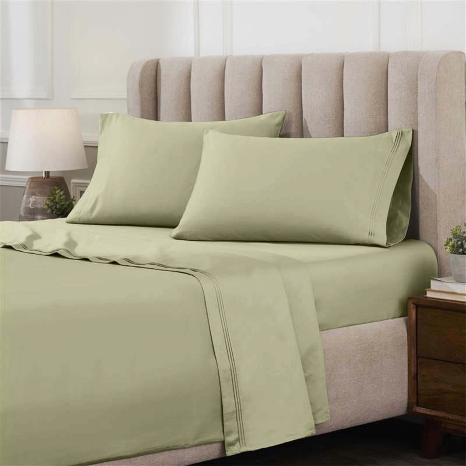 Superior 1000 Thread Count Egyptian Cotton Sheet Set, Deep Pocket Bed Sheets, King, Sage