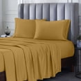thumbnail image 1 of Superior 4-Piece Rayon From Bamboo Gold Sheet Set, King, 1 of 5