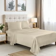 thumbnail image 1 of Superior 4-Piece Rayon From Bamboo Ivory Sheet Set, Full, 1 of 9
