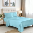 thumbnail image 1 of Superior 4-Piece Rayon From Bamboo Light Blue Sheet Set, Full, 1 of 8