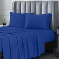 thumbnail image 1 of Superior 4-Piece Rayon From Bamboo Smoke Blue Sheet Set, California King, 1 of 8