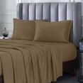 thumbnail image 1 of Superior 4-Piece Rayon From Bamboo Taupe Sheet Set, Queen, 1 of 6