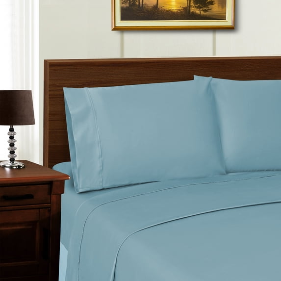 Superior 4-Piece Tencel Blend 600 Thread Count Blue Sheet Set, California King