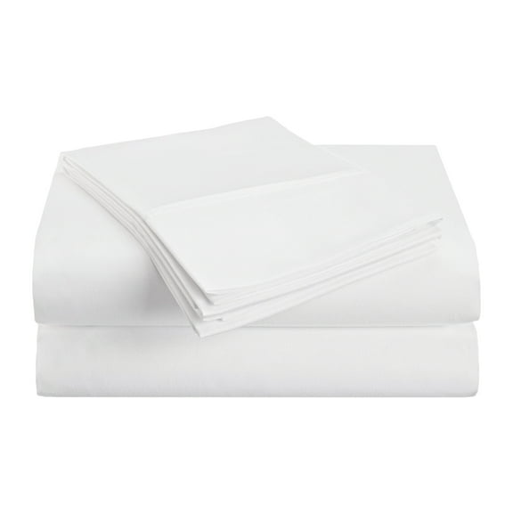 Superior 4-Piece Ultra-Soft Microfiber Deep Pocket Bed Sheet Set, California King, White