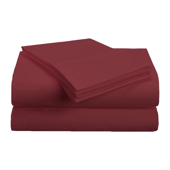 Superior 4-Piece Ultra-Soft Microfiber Deep Pocket Bed Sheet Set, Full, Burgundy