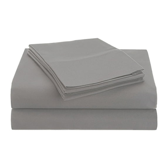 Superior 4-Piece Ultra-Soft Microfiber Deep Pocket Bed Sheet Set, Full, Silver