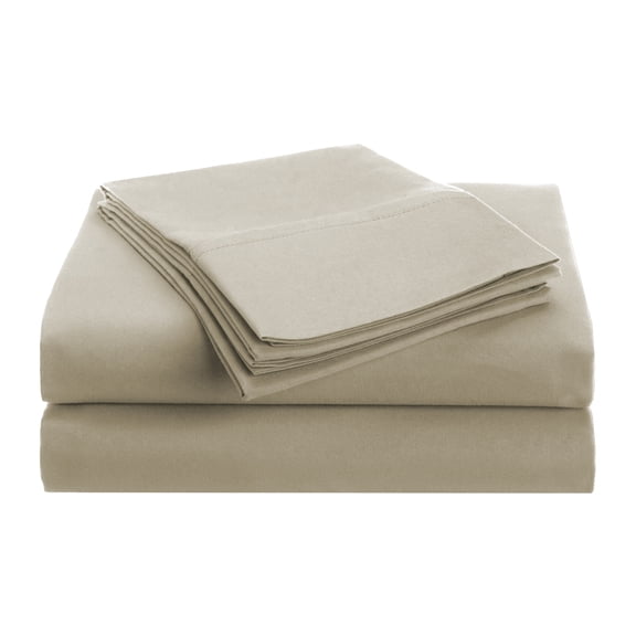 Superior 4-Piece Ultra-Soft Microfiber Deep Pocket Bed Sheet Set, Queen, Tan