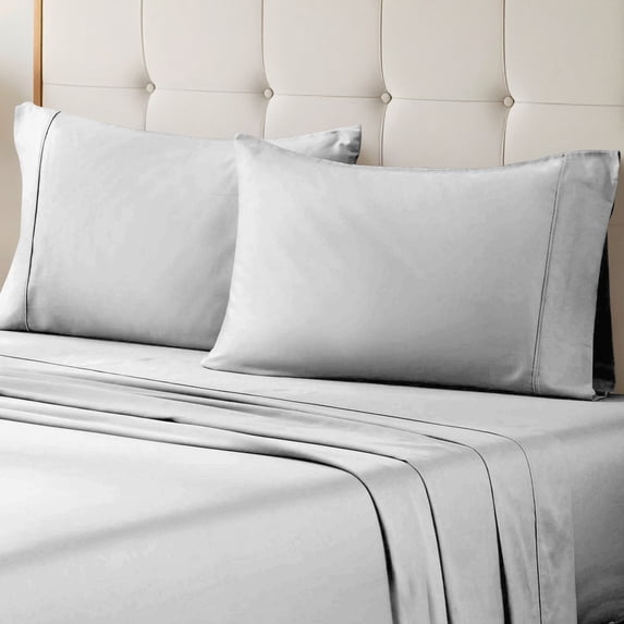 Superior 400 Thread Count Chrome Egyptian Cotton Pillowcase Set, Standard