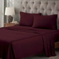 thumbnail image 1 of Superior 400-Thread Count Egyptian Cotton Deep Pocket Sheet Set Of 4 Pieces, King, Plum, 1 of 9