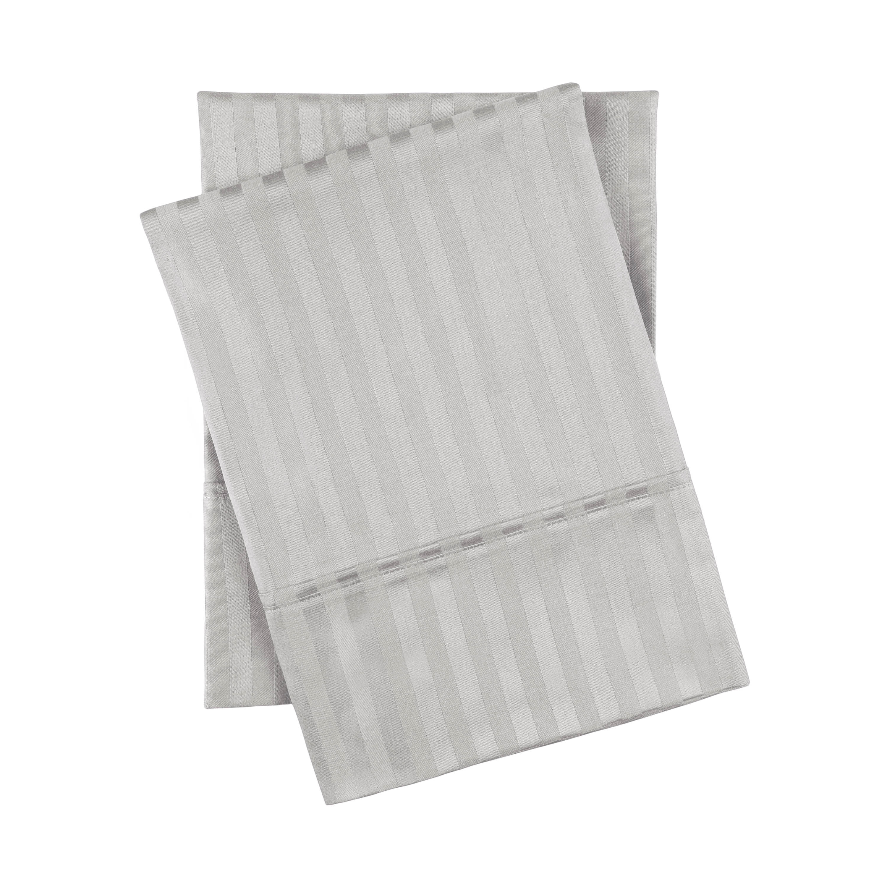 Superior 1200-Thread Count Egyptian Cotton Pillowcase Set - 2-Piece, Platinum Color