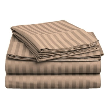 Superior 400 Thread Count Egyptian Cotton Sheet Set Of 3 Pieces, Twin XL, Taupe