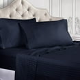 thumbnail image 1 of Superior 400 Thread Count Egyptian Cotton Sheet Set Of 4 Pieces, Navy Blue, King, 1 of 9