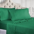 thumbnail image 1 of Superior 400 Thread Count Egyptian Cotton Sheet Set Of 5 Pieces, Hunter Green, Split King, 1 of 9