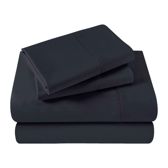 Superior 400 Thread Count Navy Blue Egyptian Cotton Pillowcase Set, Standard