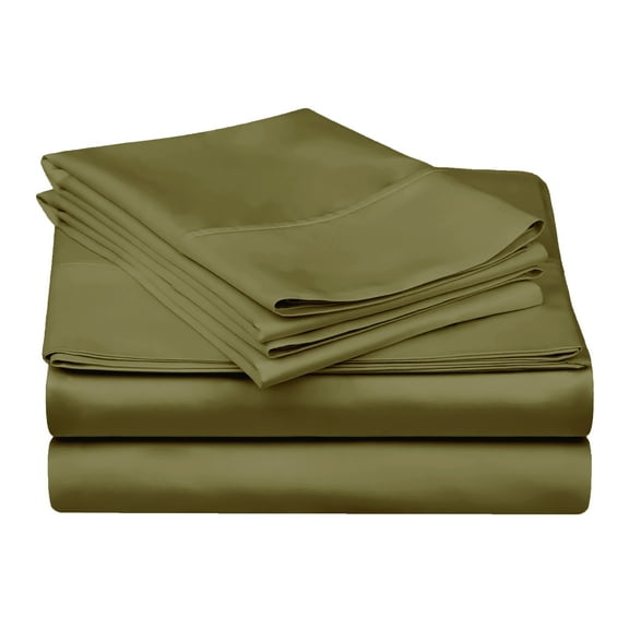 Superior 5-Piece 300 Thread Count Egyptian Cotton Sheet Set, Split King, Sage