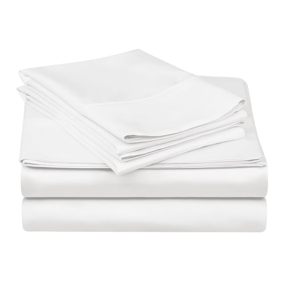 Superior 5-Piece 300 Thread Count Egyptian Cotton Sheet Set, Split King, White