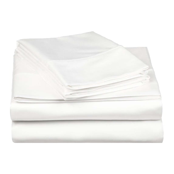 Superior 5-Piece Classic 530 Thread Count White Egyptian Cotton Sheet Set, Split King