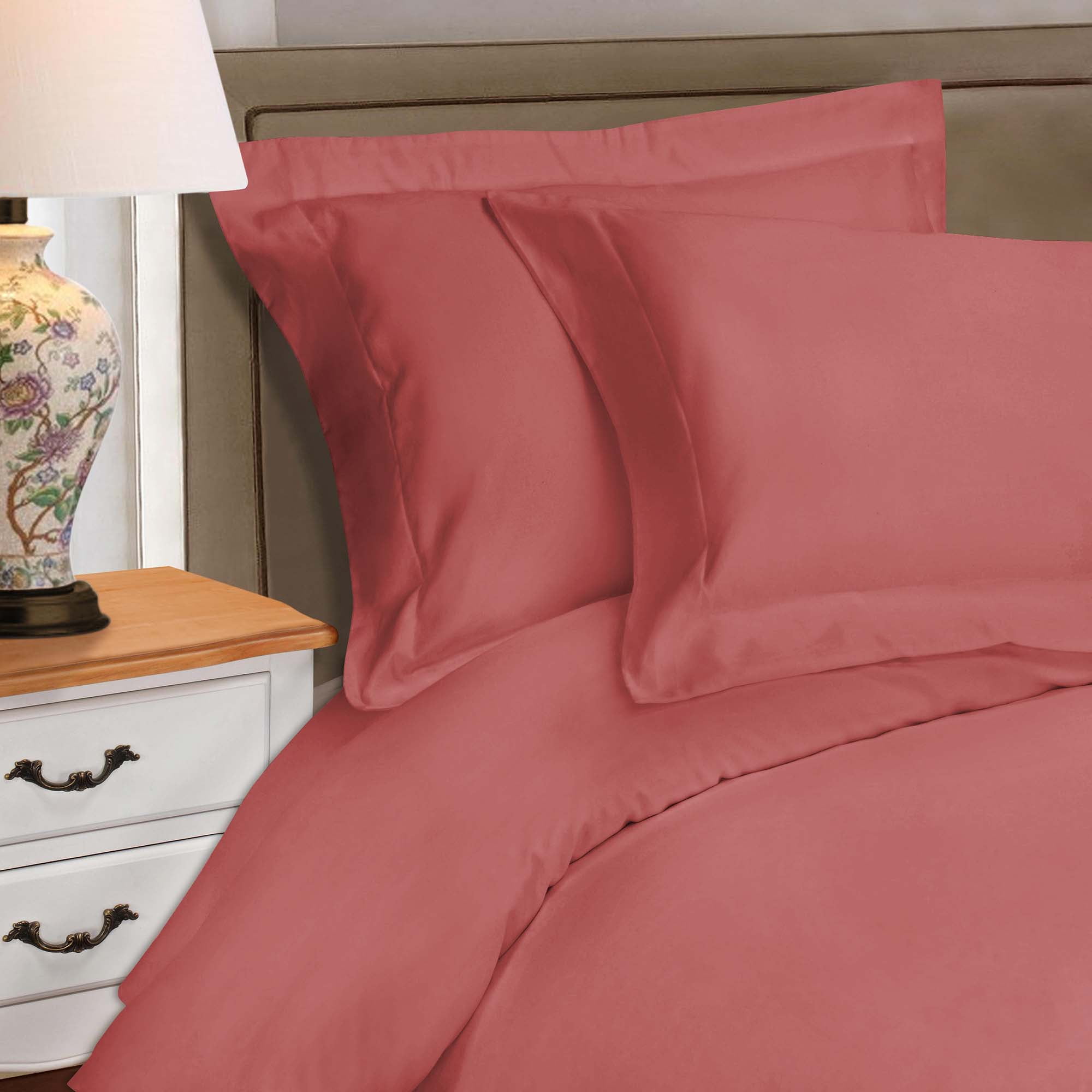 Blush Egyptian Cotton 530 Thread Count California King Duvet Cover Set