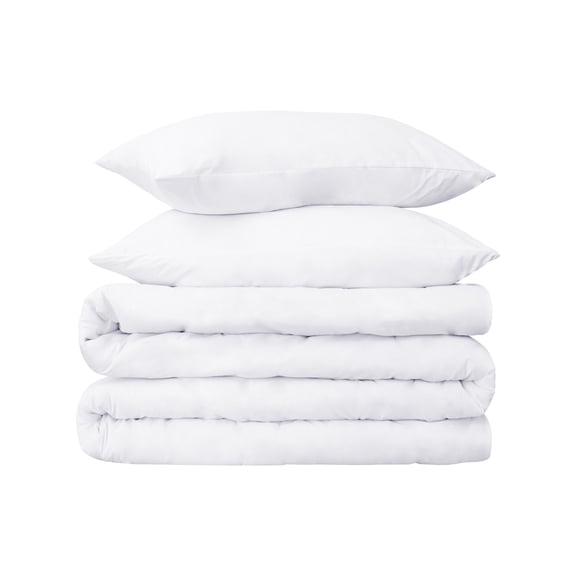 Superior 530 Thread Count Duvet Cover Set, King/California King, White (3 Pieces}