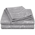 thumbnail image 1 of Superior 600 Thread Count 4-Piece Dark Grey Paisley Cotton Blend Sheet Set, California King, 1 of 7