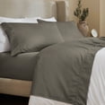 thumbnail image 1 of Superior Cotton Blend 600 Thread Count Dash Stitch Hem Sheet Set, Full, Grey, 1 of 8