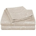 thumbnail image 1 of Superior 600 Thread Count 4-Piece Ivory Paisley Cotton Blend Sheet Set, King, 1 of 7