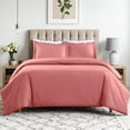 thumbnail image 1 of Superior Cotton Blend 600 Thread Count Duvet Cover Set, King/ California King, Blush, 1 of 6