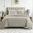 thumbnail image 1 of Superior Cotton Blend 600 Thread Count Duvet Cover Set, King/ California King, Stone, 1 of 6