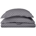 thumbnail image 1 of Superior 600 Thread Count Polka Dots Cotton Blend Grey Duvet Cover Set, King/ California King (2 Count), 1 of 3