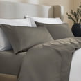 thumbnail image 1 of Superior Cotton Blend 600 Thread Count Embroidered Sheet Set, Queen, Grey, 1 of 6