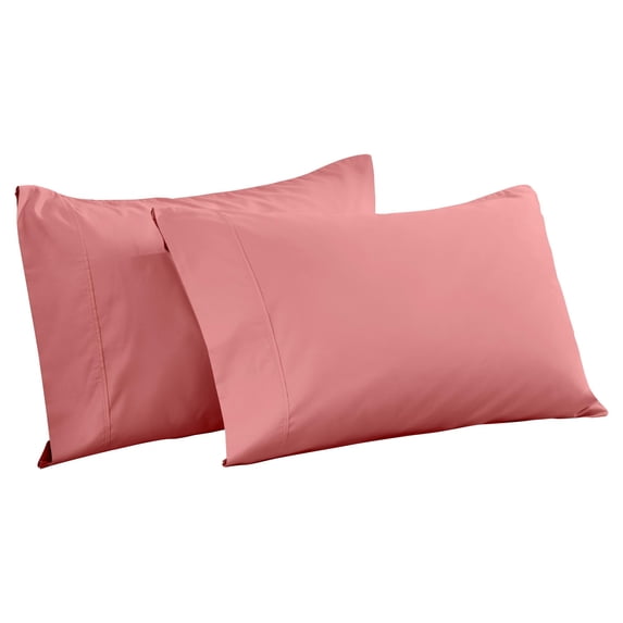 Superior Cotton Blend 600 Thread Count Pillowcase Set of 2, King Size, Blush
