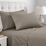 Superior Cotton Blend 600 Thread Count Pillowcase Set of 2, King Size, Grey