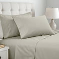 thumbnail image 1 of Superior Cotton Blend 600 Thread Count Pillowcase Set of 2, King Size, Stone, 1 of 4