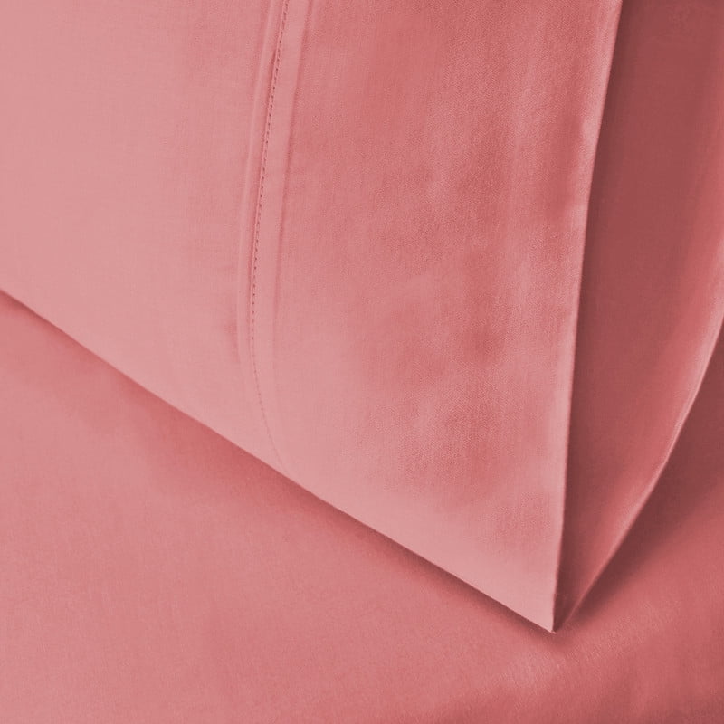Standard Blush Cotton Polyester Blend Pillowcase Set
