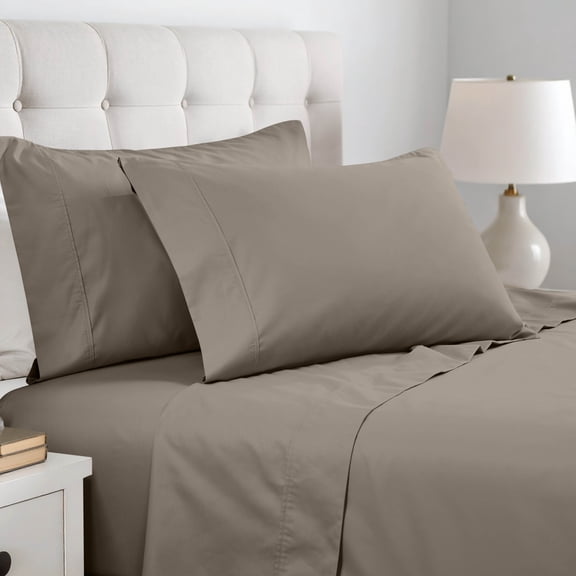 Superior Cotton Blend 600 Thread Count Pillowcase Set of 2, Standard Size, Grey
