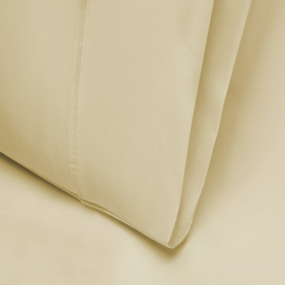 Superior 600 Thread Count Tencel Blend Pillowcase Set, Ivory, Standard
