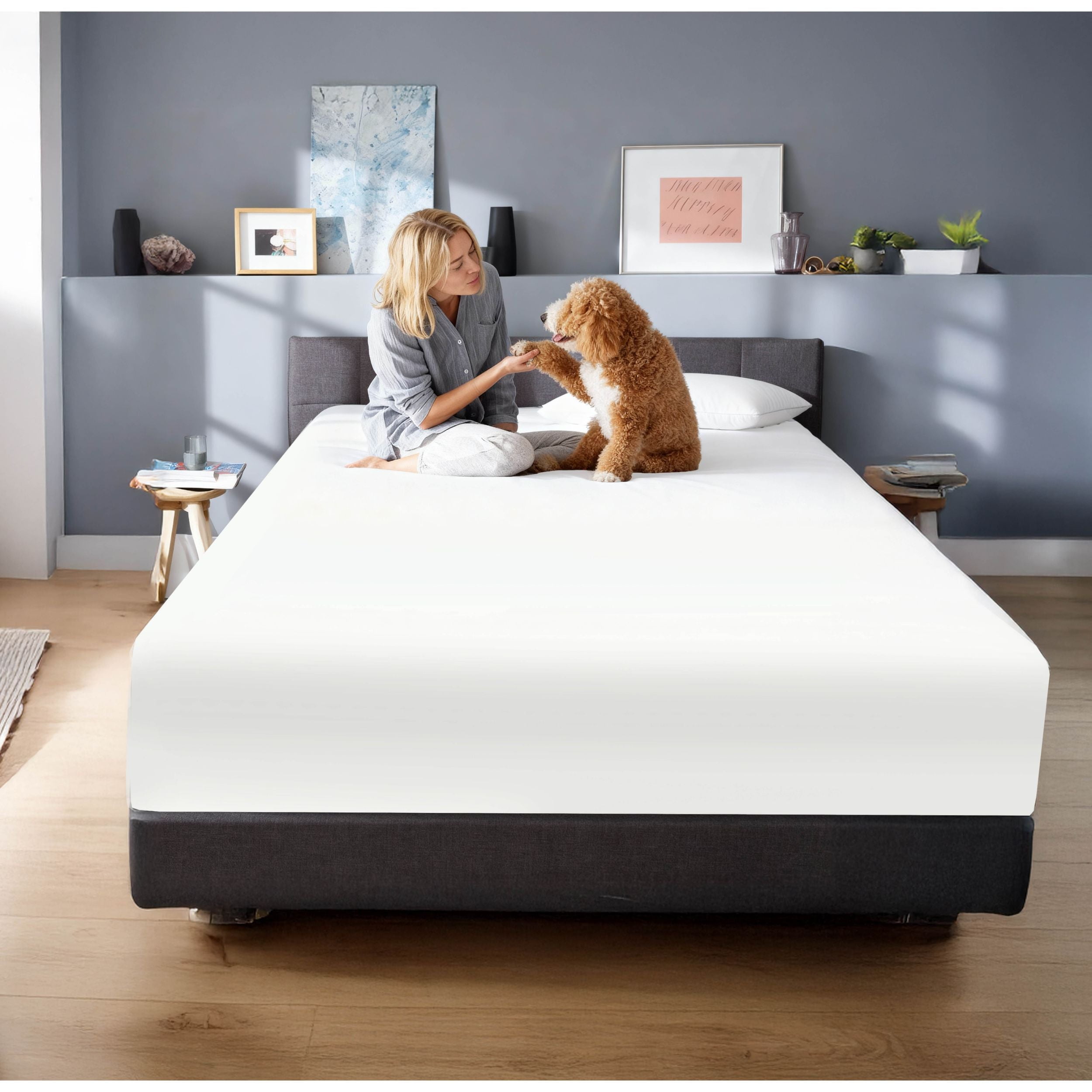 Superior 650 TC Egyptian Cotton Fitted Sheet, Extra Deep Pocket - 18 Inch, King Size, White