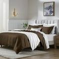 thumbnail image 1 of Superior 650 Thread Count Egyptian Cotton Duvet Cover Set, Chocolate, Full/Queen, 1 of 8