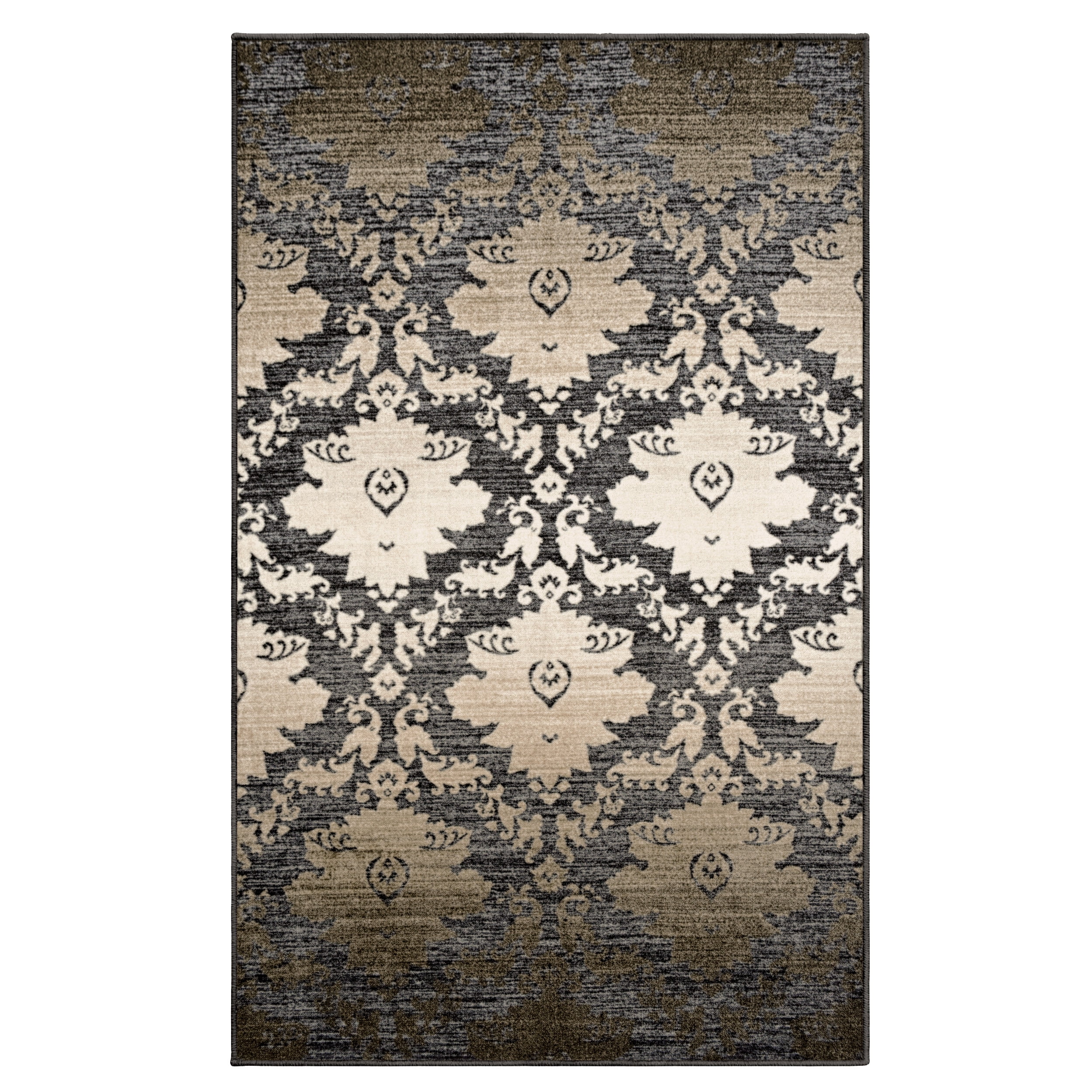 Superior 8 ft. x 10 ft. Navy Blue Cream Living Room Indoor Area Rug