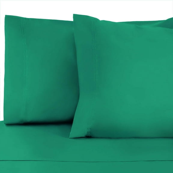 Superior Cotton Blend 800 Thread Count Pillowcase Set of 2, Standard Size, Hunter Green
