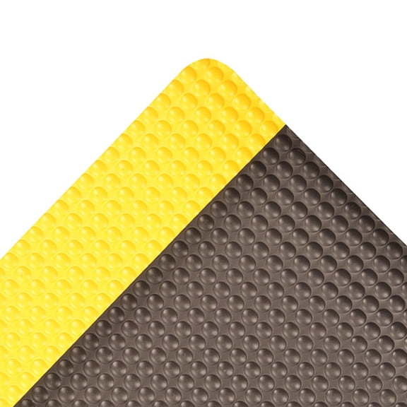 Notrax Antifatigue Mat,Black/Yellow,3 ft. W 982S0035YB