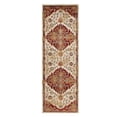 thumbnail image 1 of Superior Abena Traditional Medallion Indoor Runner Rug, 2' 7" x 8', Cream/ Rust, 1 of 6